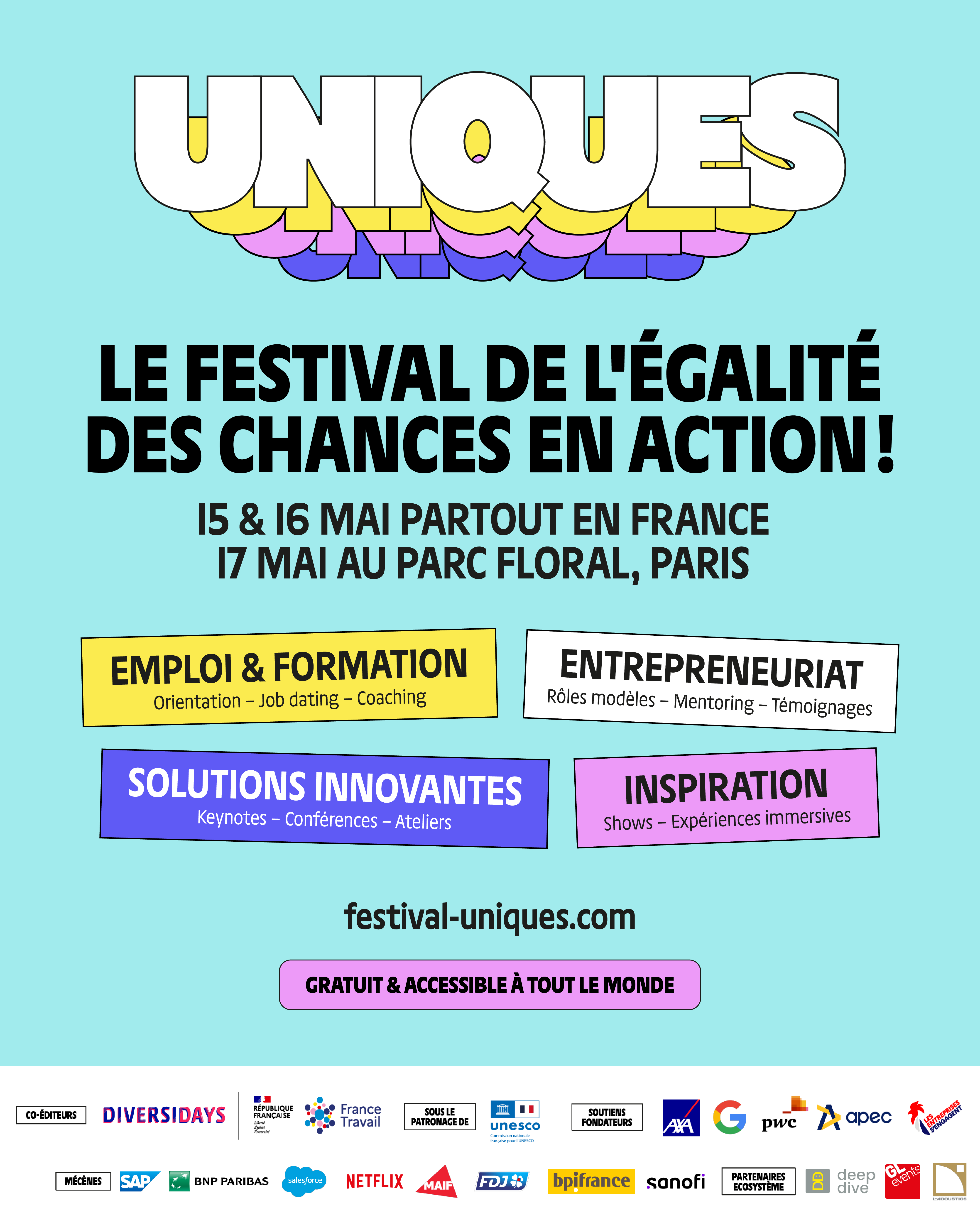 LE FESTIVAL DE L’ÉGALITÉ DES CHANCES: @UNIQUES by Diversidays